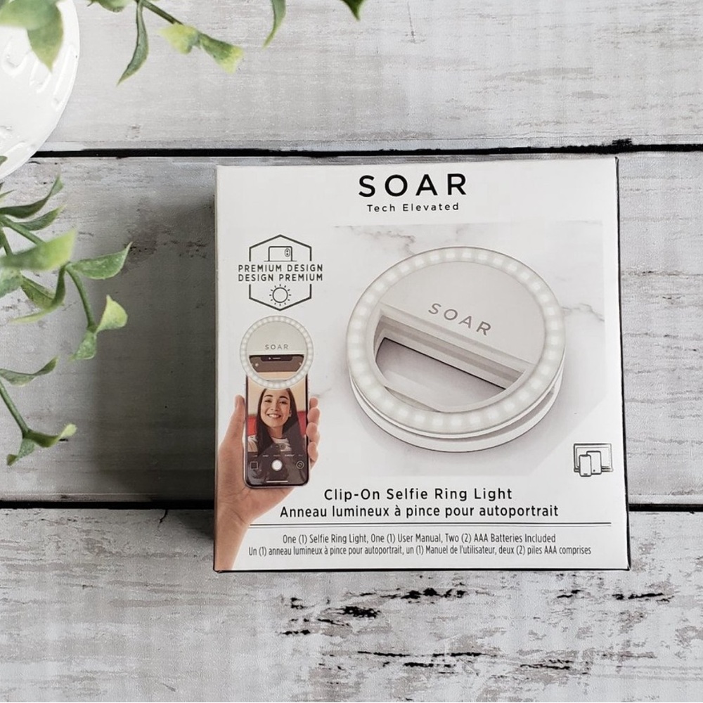 SOAR TECH ELEVATED CLIP-ON SELFIE RING LIGHT NEW IN BOX